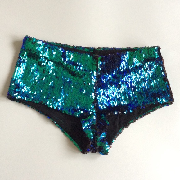 Sequin Booty Shorts - Picture 1 of 4